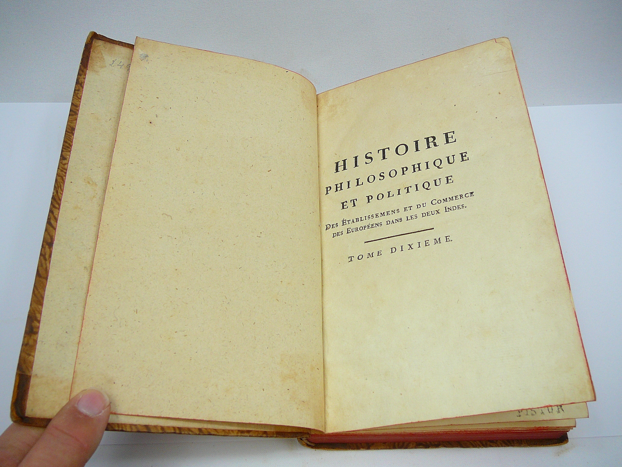 Set of 11 18th Century Histoire Philosophique et Politique by P Raynal - Image 52 of 55