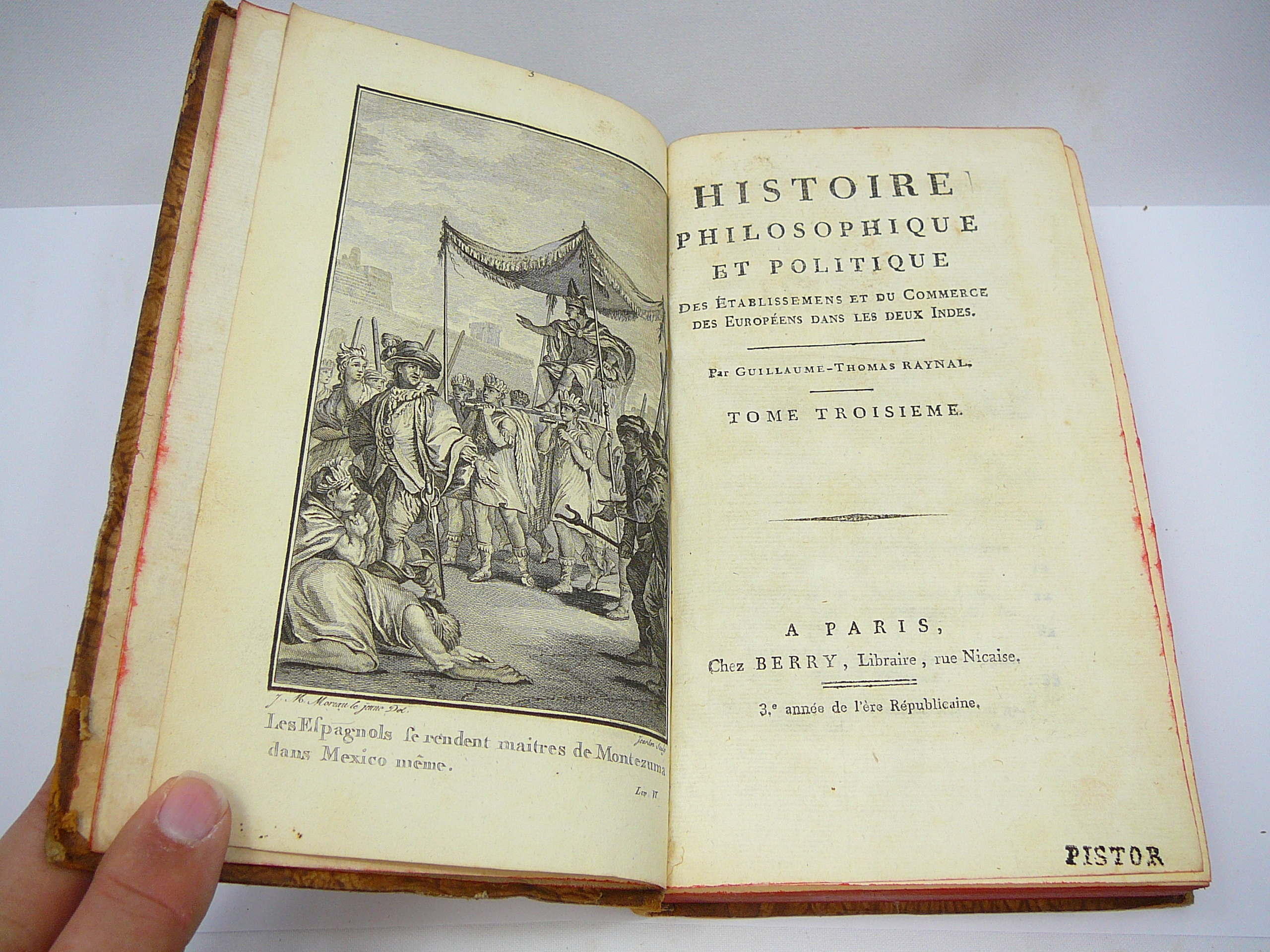 Set of 11 18th Century Histoire Philosophique et Politique by P Raynal - Image 18 of 55