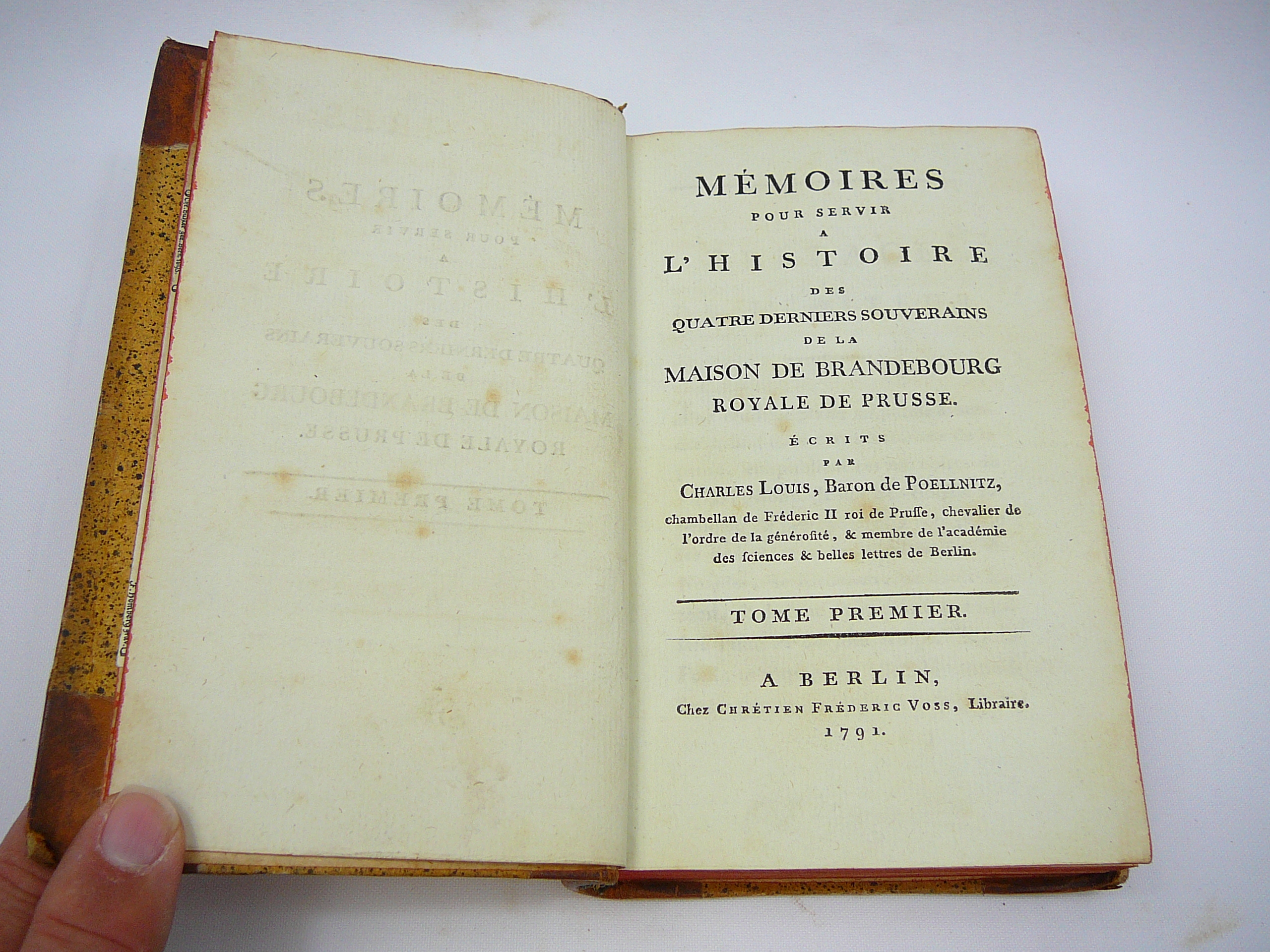 Memoirs De La Maison de Brandebourg 2 Volumes - Image 6 of 6