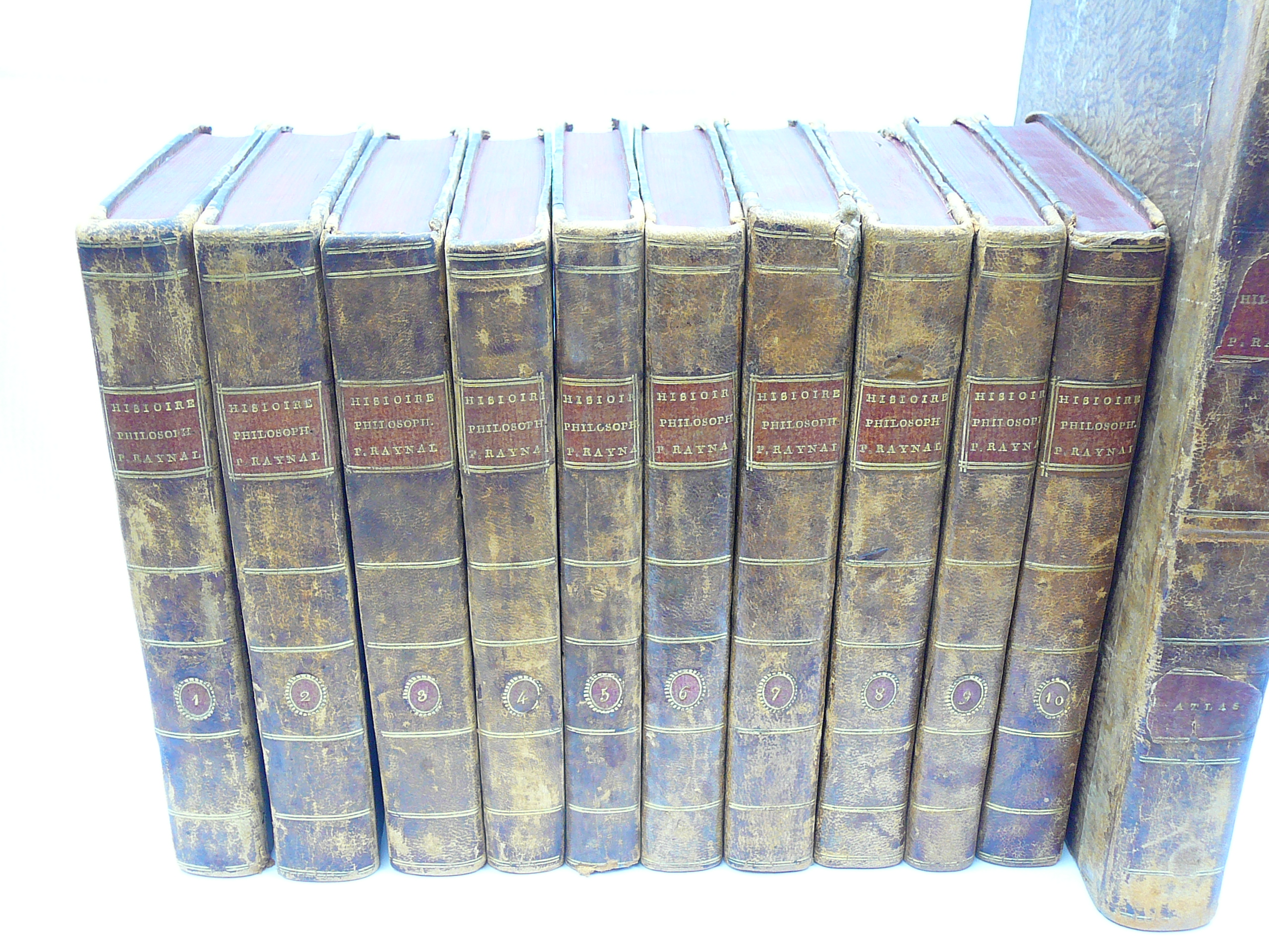 Set of 11 18th Century Histoire Philosophique et Politique by P Raynal