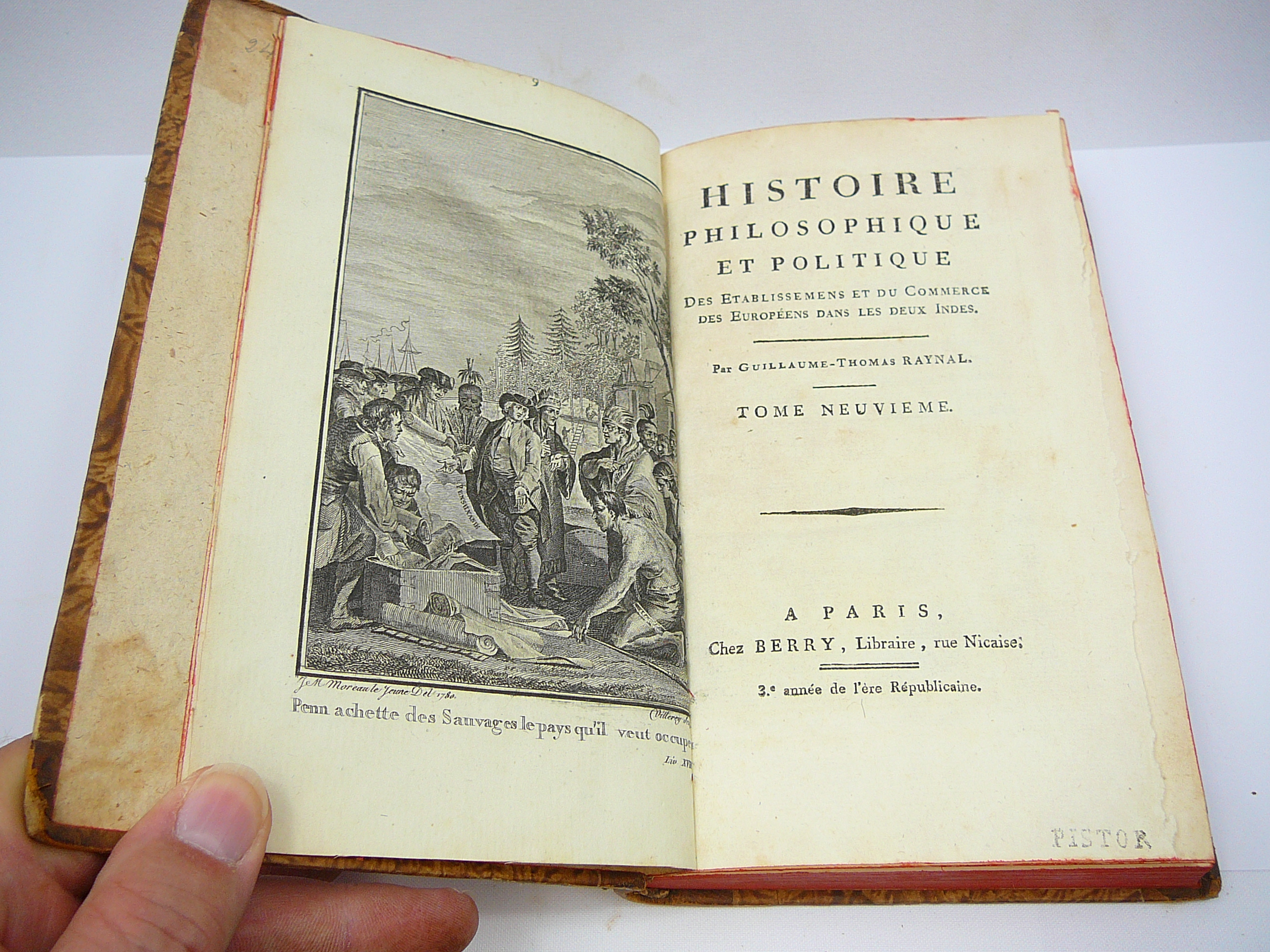 Set of 11 18th Century Histoire Philosophique et Politique by P Raynal - Image 48 of 55