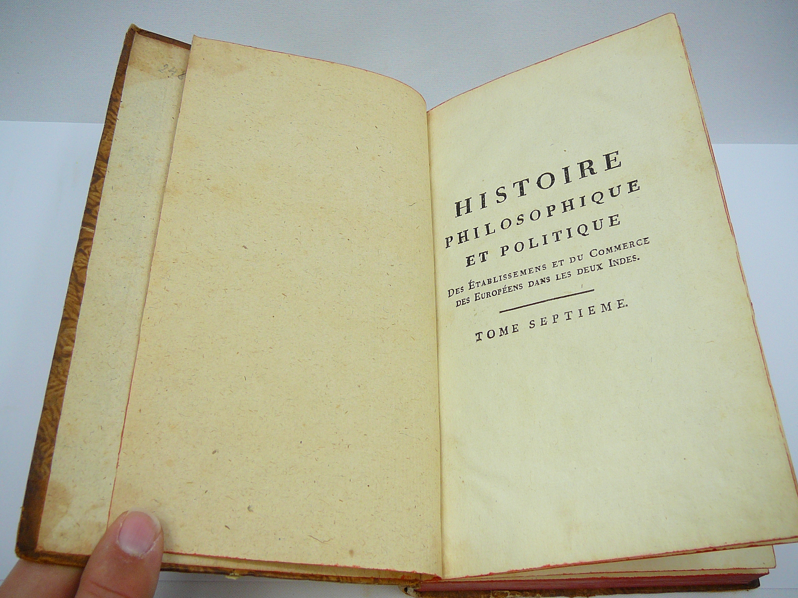 Set of 11 18th Century Histoire Philosophique et Politique by P Raynal - Image 37 of 55