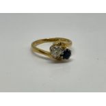 18ct gold sapphire and diamond ring