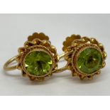 9ct gold peridot earrings