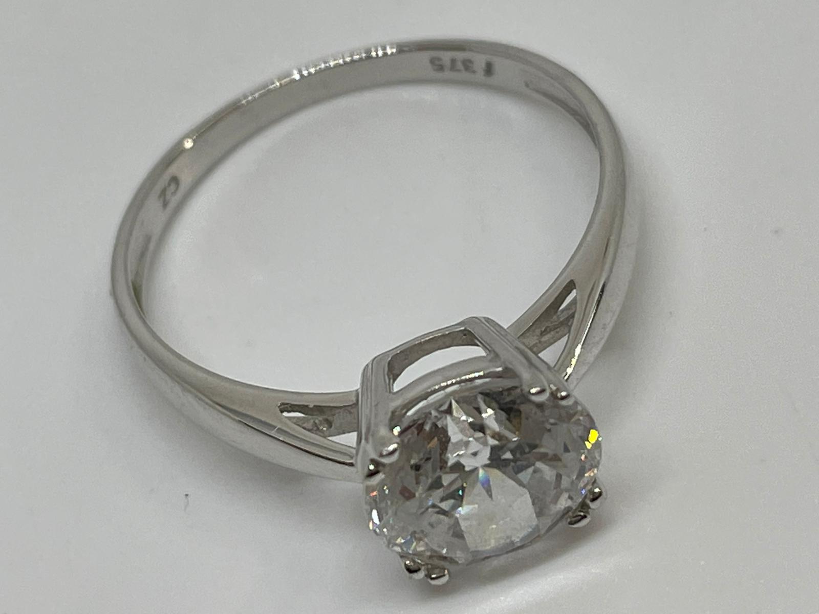 9ct white gold ring - Image 2 of 3