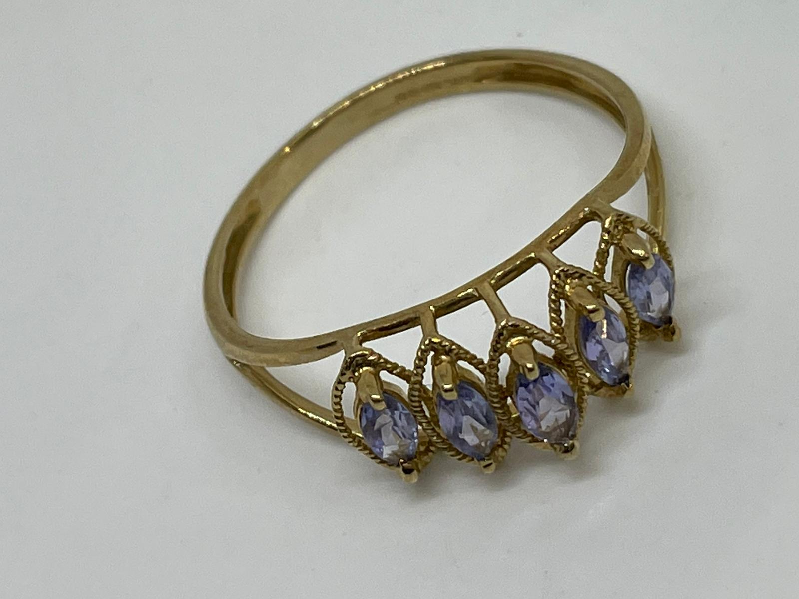 9ct tanzanite ring - Image 2 of 3