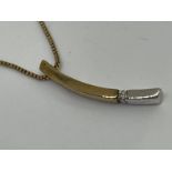 9ct gold and diamond pendant