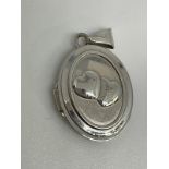 9ct white gold locket