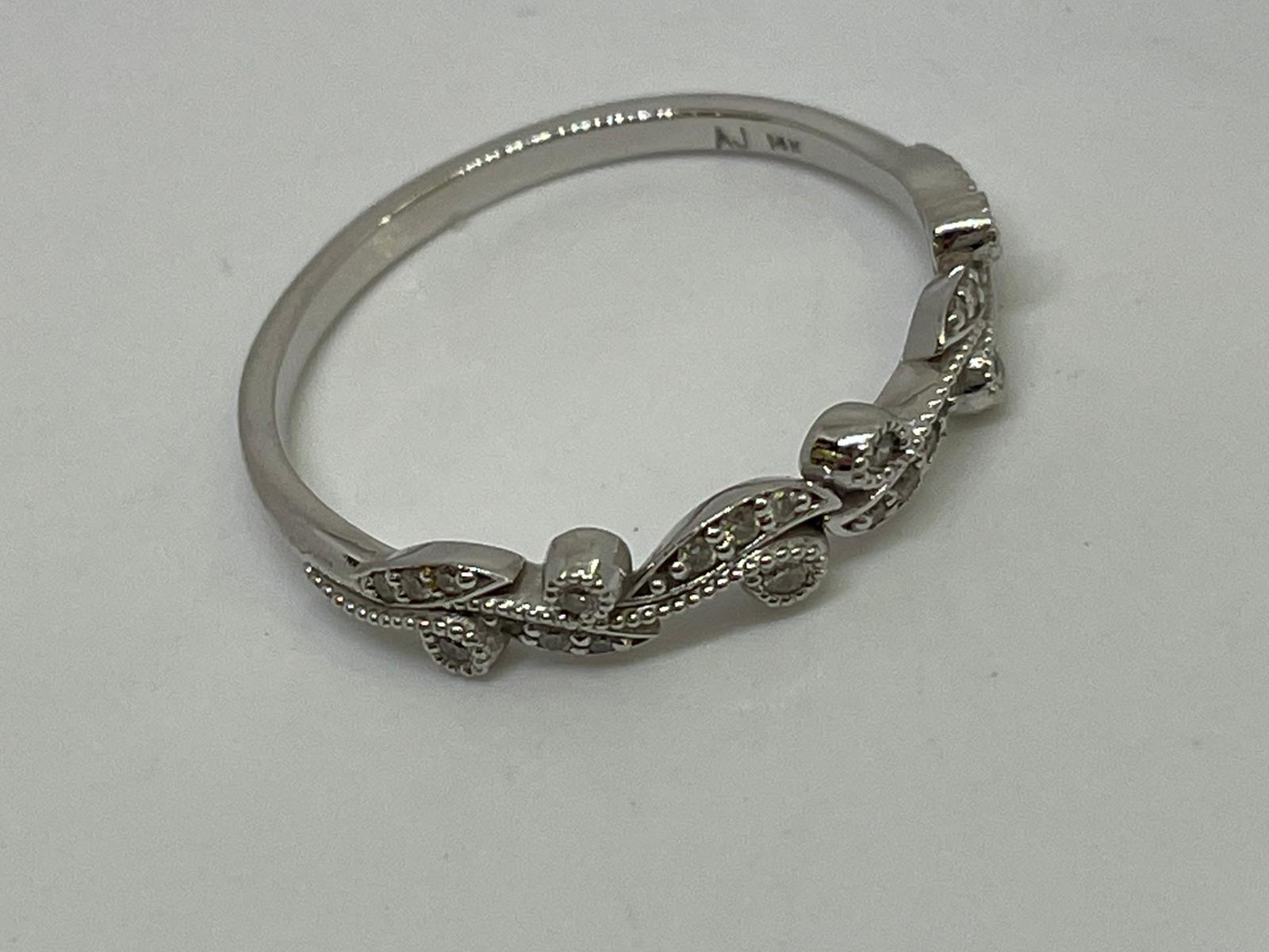 14ct white gold diamond ring - Image 2 of 3