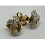 9ct gold and diamond earrings