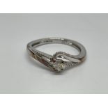 9ct white gold diamond ring