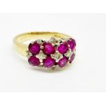 18ct ruby and diamond ring