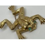 9ct gold frog brooch