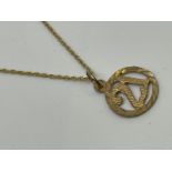 9ct gold 21 pendant