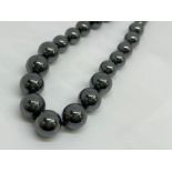 Hematite bead necklace