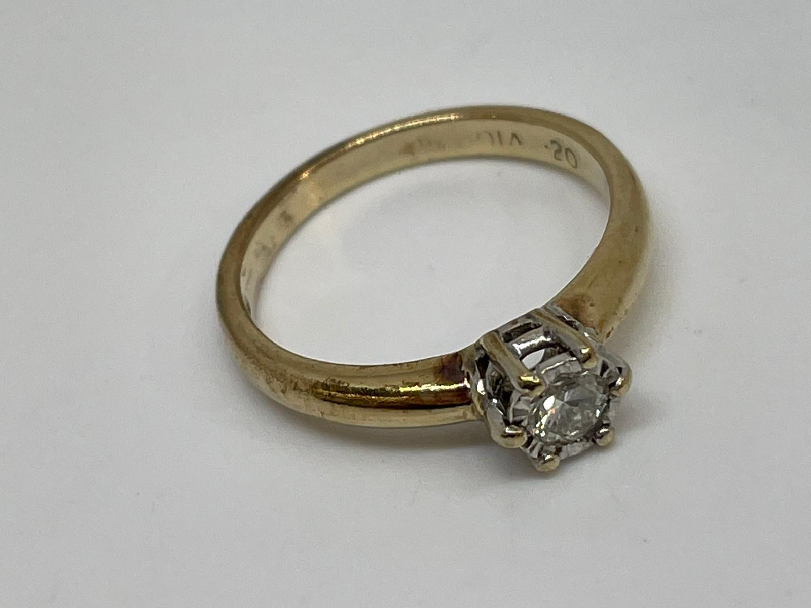 9ct diamond ring - Image 2 of 4