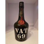 Vintage bottle of VAT 69 whisky