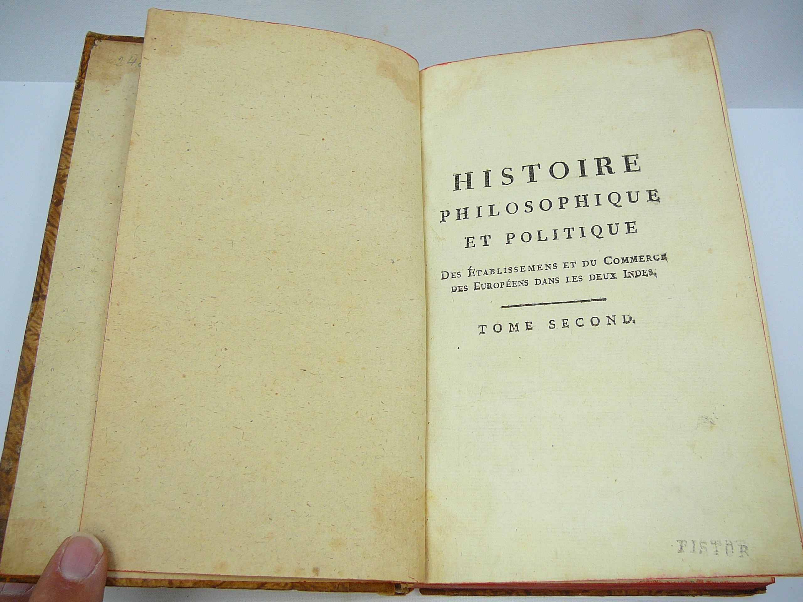 Set of 11 18th Century Histoire Philosophique et Politique by P Raynal - Image 12 of 55