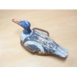 Painted wood fairground / decoy duck.