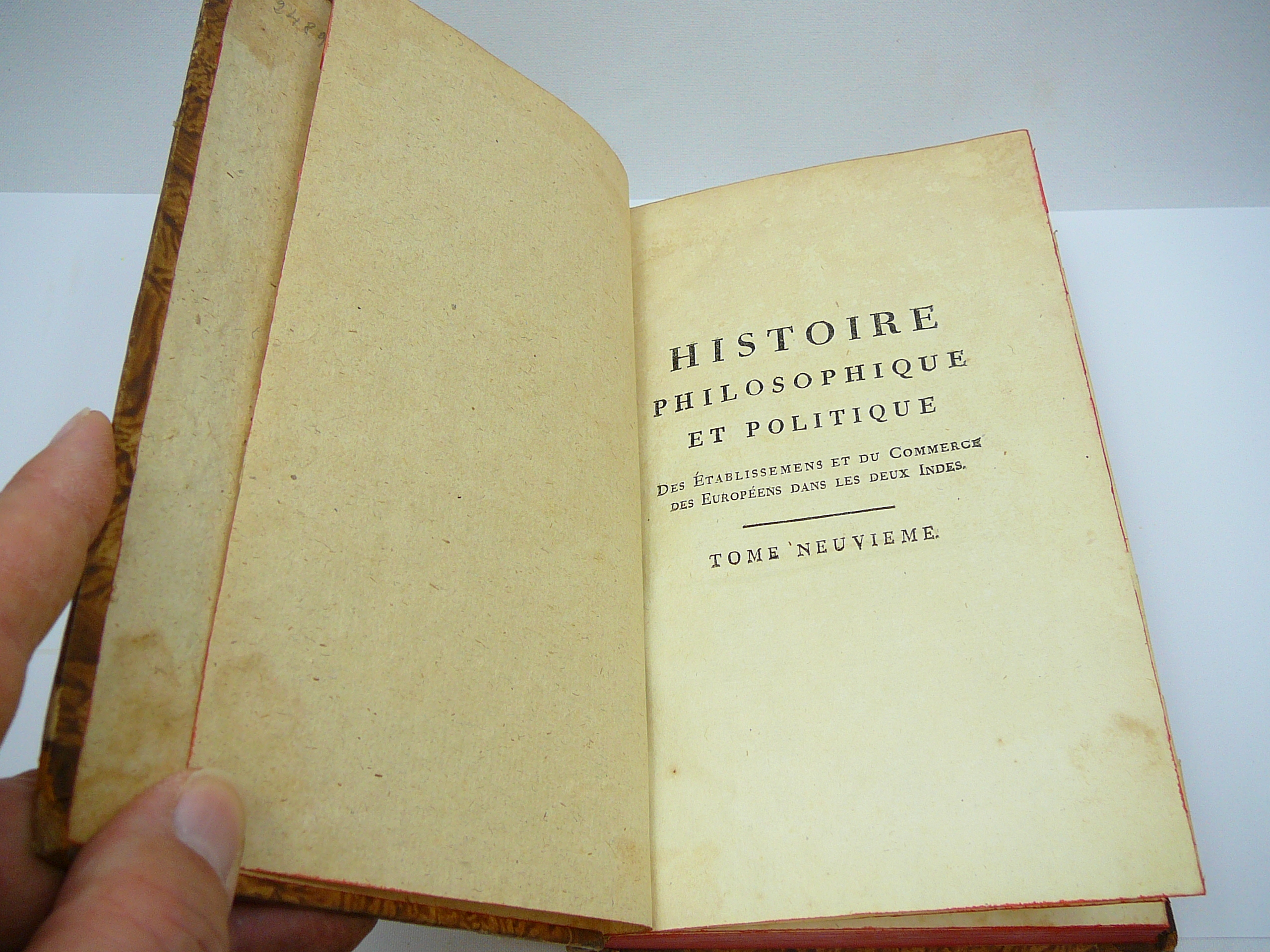 Set of 11 18th Century Histoire Philosophique et Politique by P Raynal - Image 47 of 55