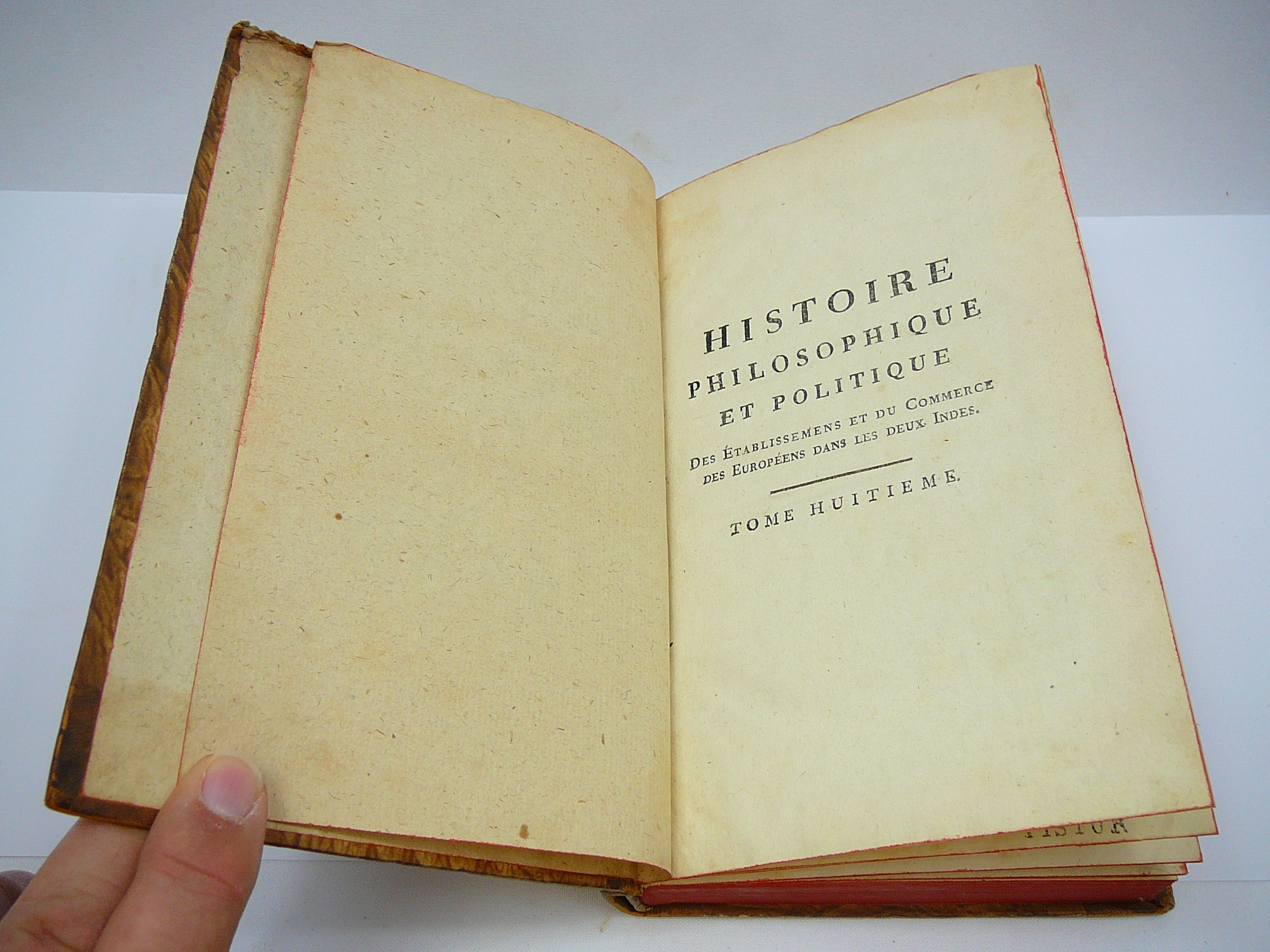 Set of 11 18th Century Histoire Philosophique et Politique by P Raynal - Image 42 of 55