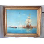 Charles Clement Calderon. Framed oil on canvas