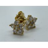 9ct gold CZ earrings