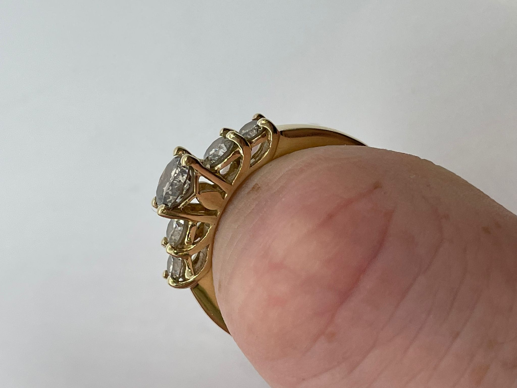14ctgold salt and pepper diamond ring - Image 4 of 4