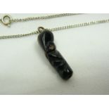 Black glass pendant