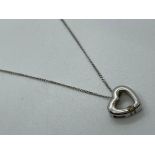 9ct white gold pendant and chain