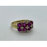 18ct gold ruby and diamond ring