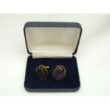 Amethyst cabouchon cufflinks