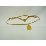 18ct gold chain and pendant