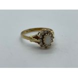 9ct gold opal and diamond ring