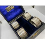 Set of 4 silver napkin rings