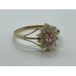 9ct gold CZ ring