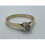 9ct gold diamond ring