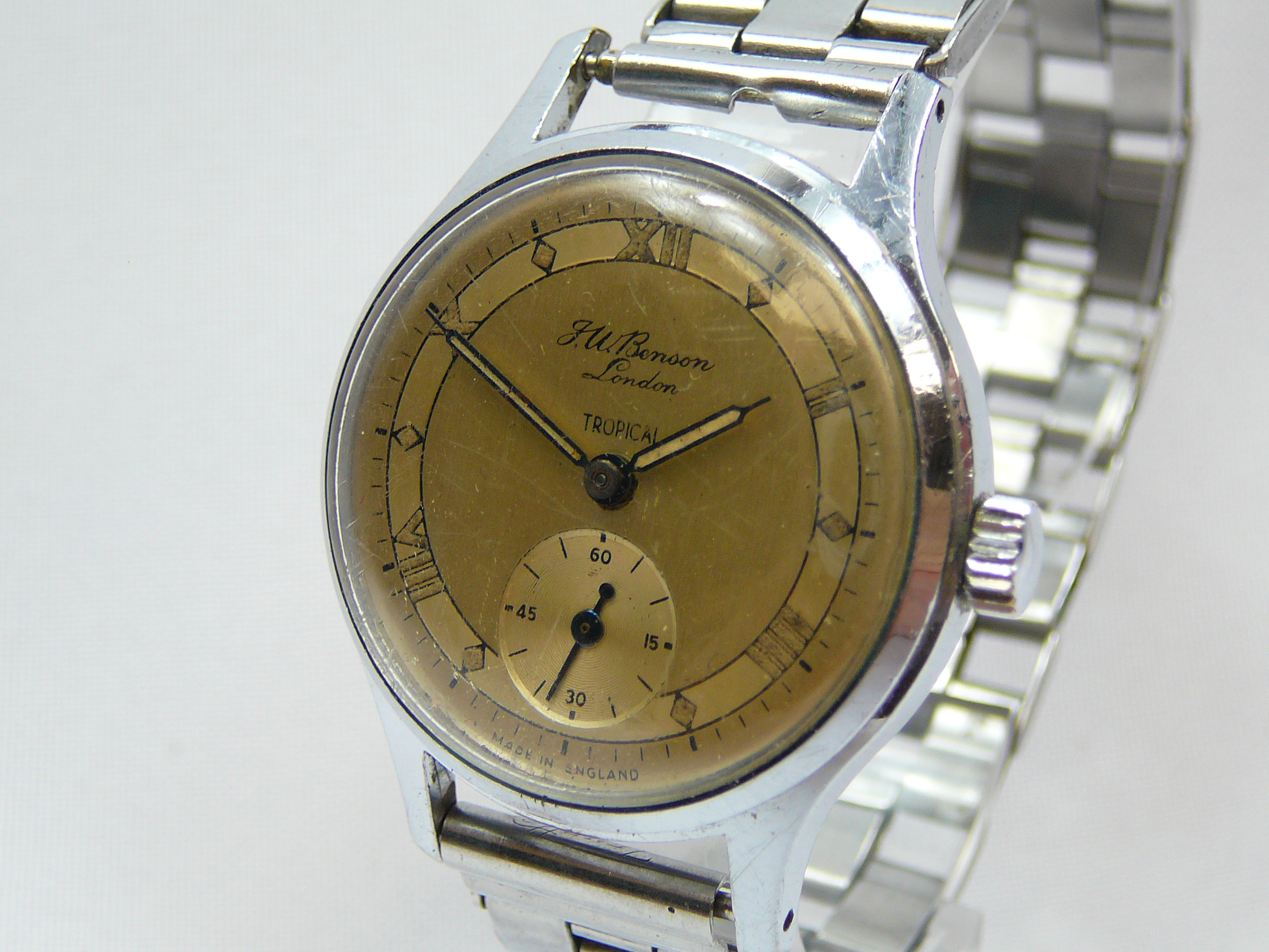 Gents vintage JW Benson wristwatch