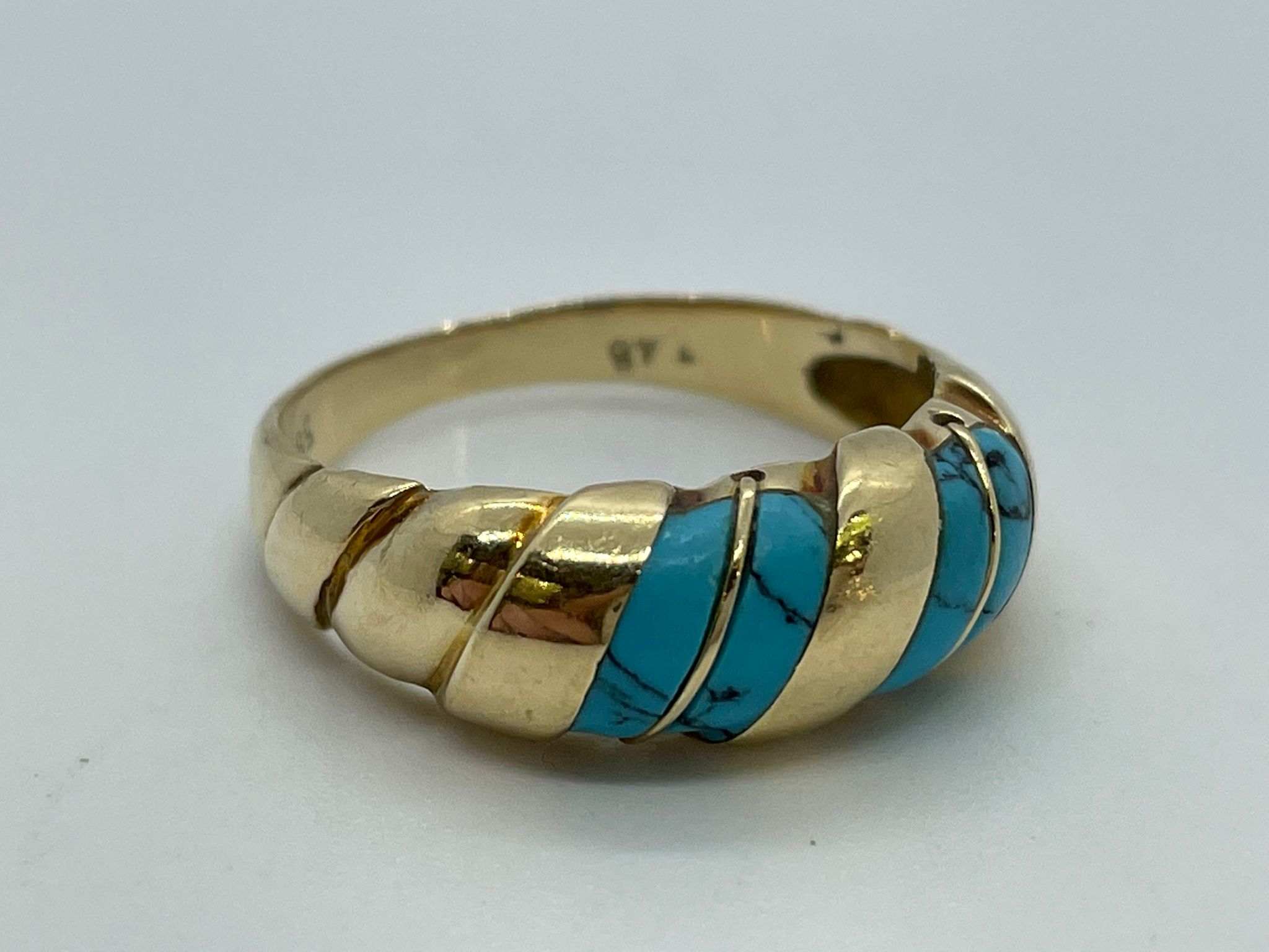 14ct gold turquoise ring