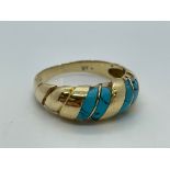 14ct gold turquoise ring