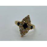 18ct gold sapphire and diamond ring