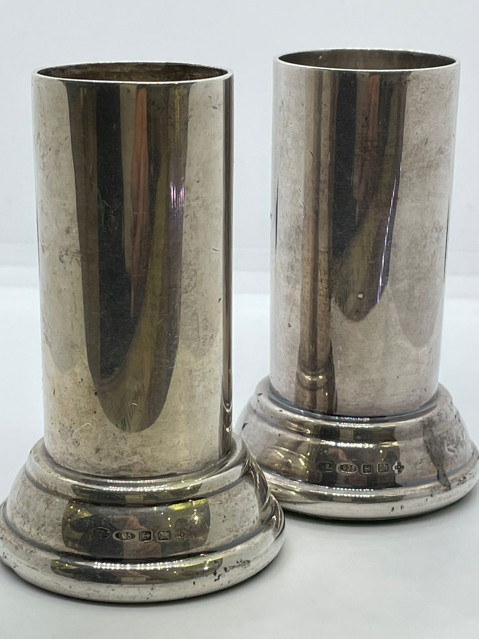 Silver candle stick holders