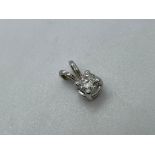 14ct white gold diamond pendant