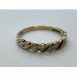 9ct gold diamond ring