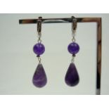 Amethyst drop earrings