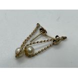 9ct gold pearl earrings