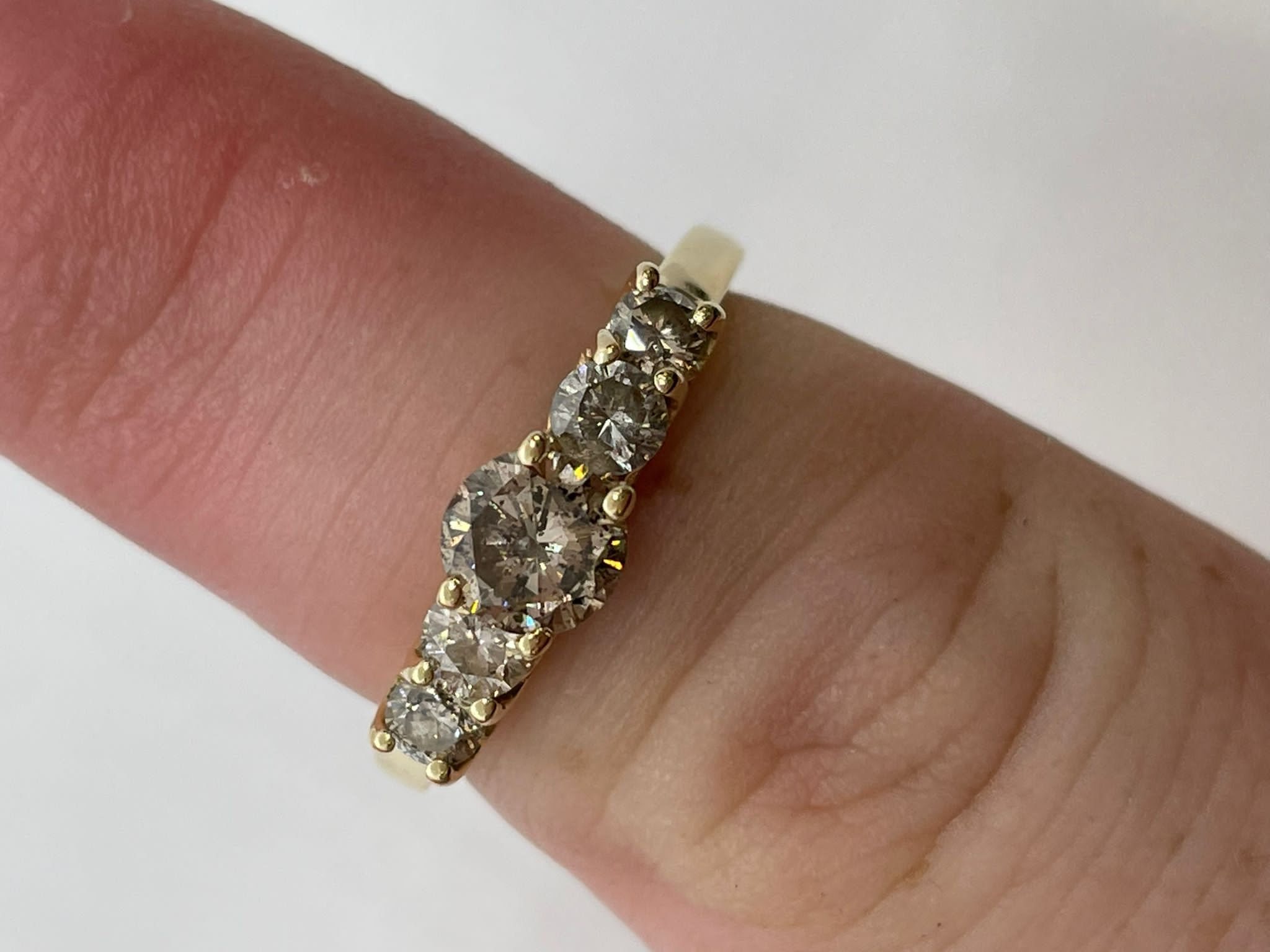 14ctgold salt and pepper diamond ring - Image 3 of 4