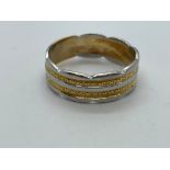 22ct gold and platinum band