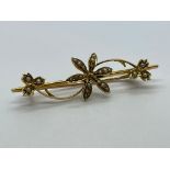 15ct gold pearl brooch