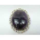 Large Amethyst brooch